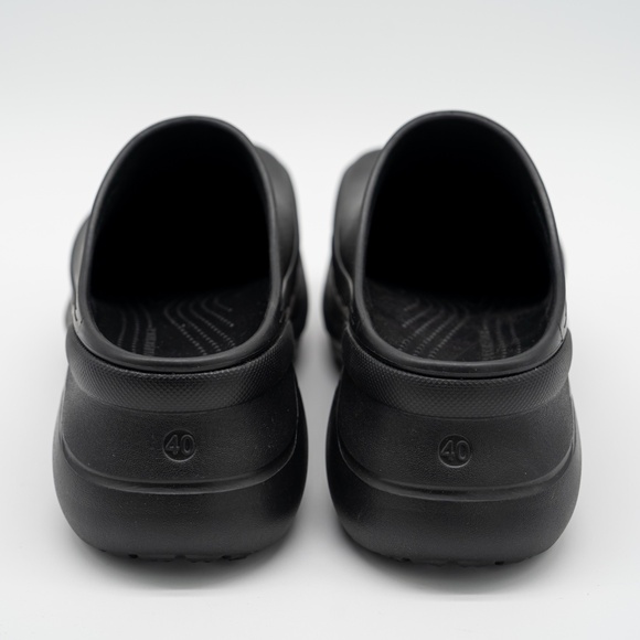 size 40 - Balenciaga Crocs Mule Rubber Slide Sandal Platform Black - Picture 5 of 13